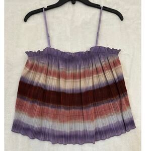 Madewell Pleated Cami Top S Flowy Beachy Relaxed Stripe